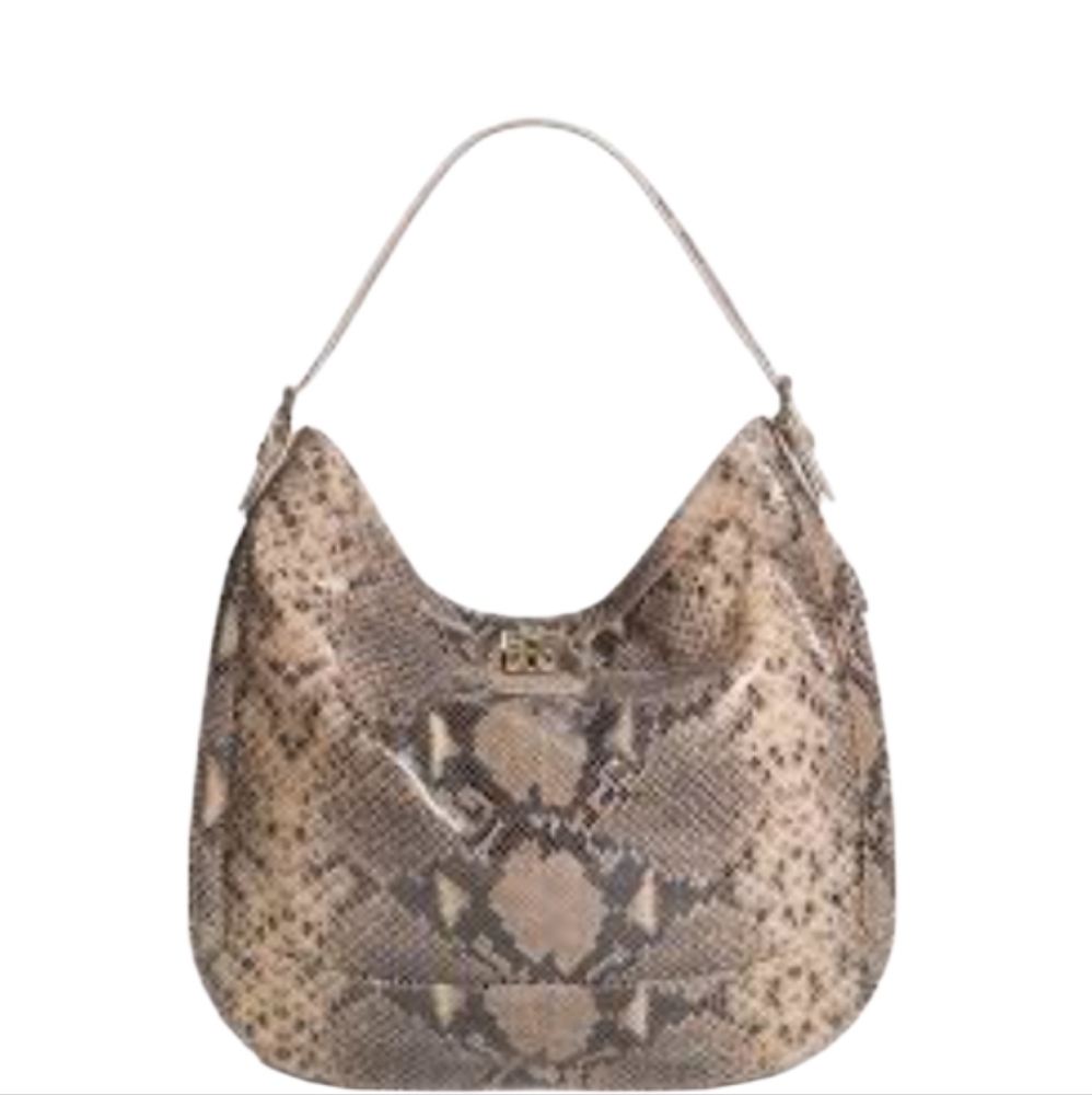 Tory Burch Snake Print Hobo Bag - Cream and Gray - Picture 6 of 6